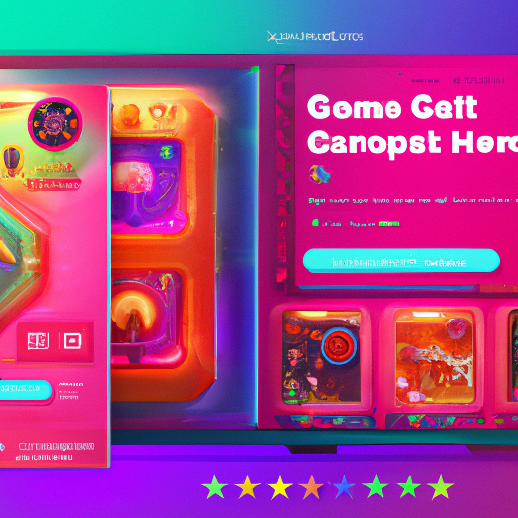 Player curated cabinet — neon UI and leaderboard